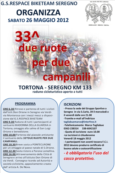 33° DUE RUOTE PER DUE CAMPANILI | Respace